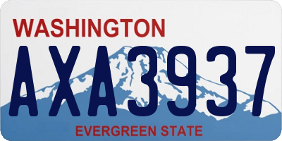 WA license plate AXA3937