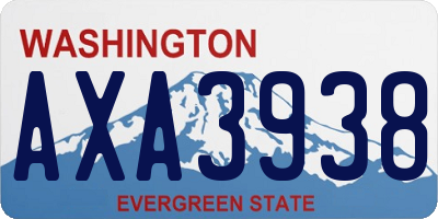 WA license plate AXA3938