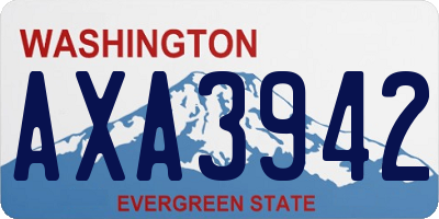 WA license plate AXA3942