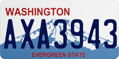 WA license plate AXA3943
