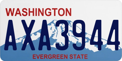WA license plate AXA3944