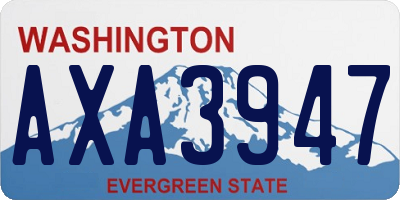 WA license plate AXA3947