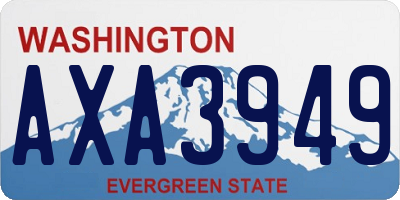WA license plate AXA3949