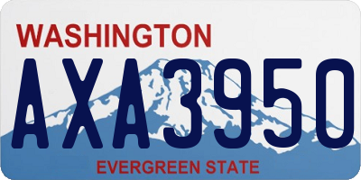 WA license plate AXA3950