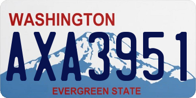 WA license plate AXA3951