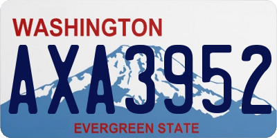 WA license plate AXA3952
