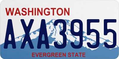 WA license plate AXA3955
