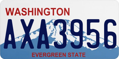 WA license plate AXA3956