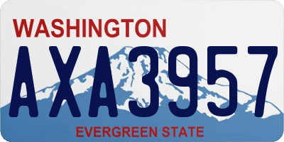 WA license plate AXA3957