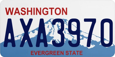 WA license plate AXA3970