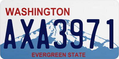 WA license plate AXA3971