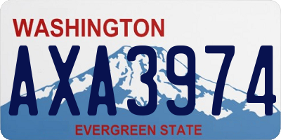 WA license plate AXA3974