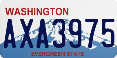 WA license plate AXA3975