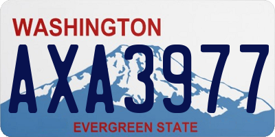 WA license plate AXA3977