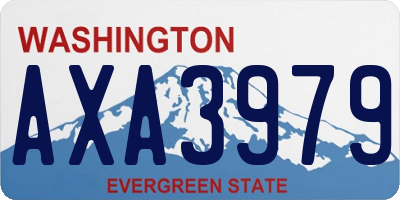 WA license plate AXA3979