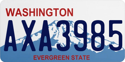 WA license plate AXA3985