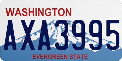WA license plate AXA3995