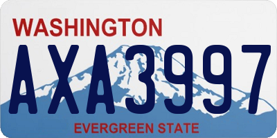 WA license plate AXA3997