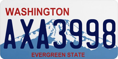WA license plate AXA3998