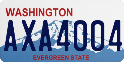 WA license plate AXA4004