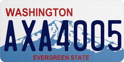 WA license plate AXA4005