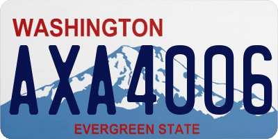 WA license plate AXA4006