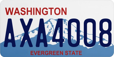 WA license plate AXA4008