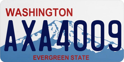 WA license plate AXA4009