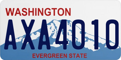 WA license plate AXA4010