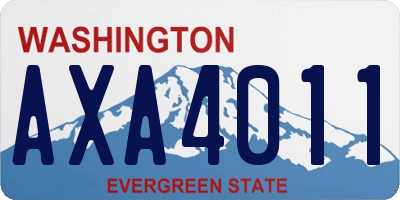 WA license plate AXA4011