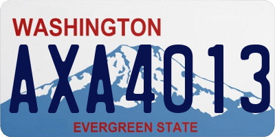 WA license plate AXA4013