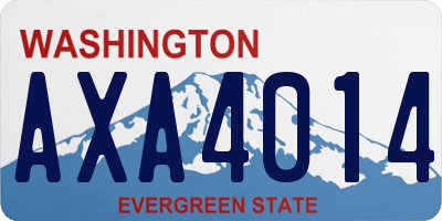 WA license plate AXA4014