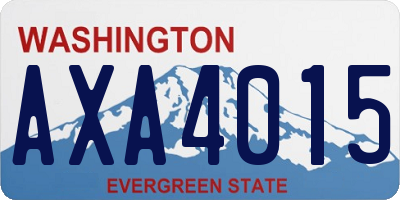 WA license plate AXA4015
