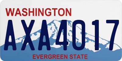 WA license plate AXA4017