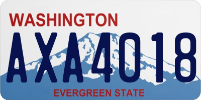 WA license plate AXA4018