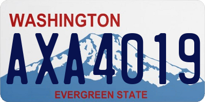 WA license plate AXA4019