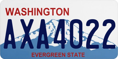 WA license plate AXA4022