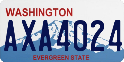 WA license plate AXA4024