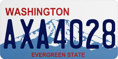 WA license plate AXA4028