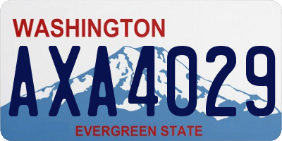 WA license plate AXA4029