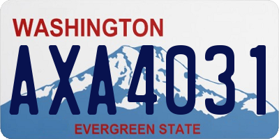 WA license plate AXA4031