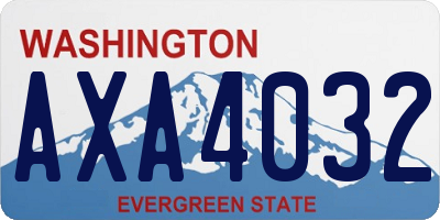 WA license plate AXA4032