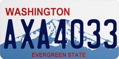 WA license plate AXA4033