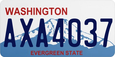 WA license plate AXA4037