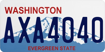 WA license plate AXA4040