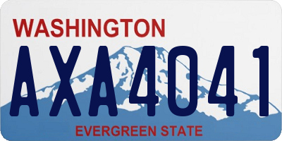 WA license plate AXA4041