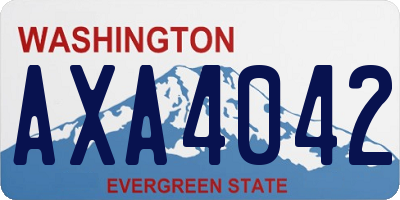 WA license plate AXA4042