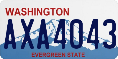 WA license plate AXA4043