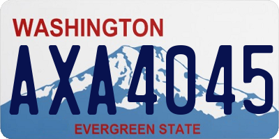 WA license plate AXA4045