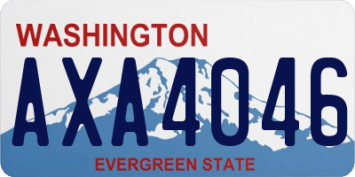WA license plate AXA4046